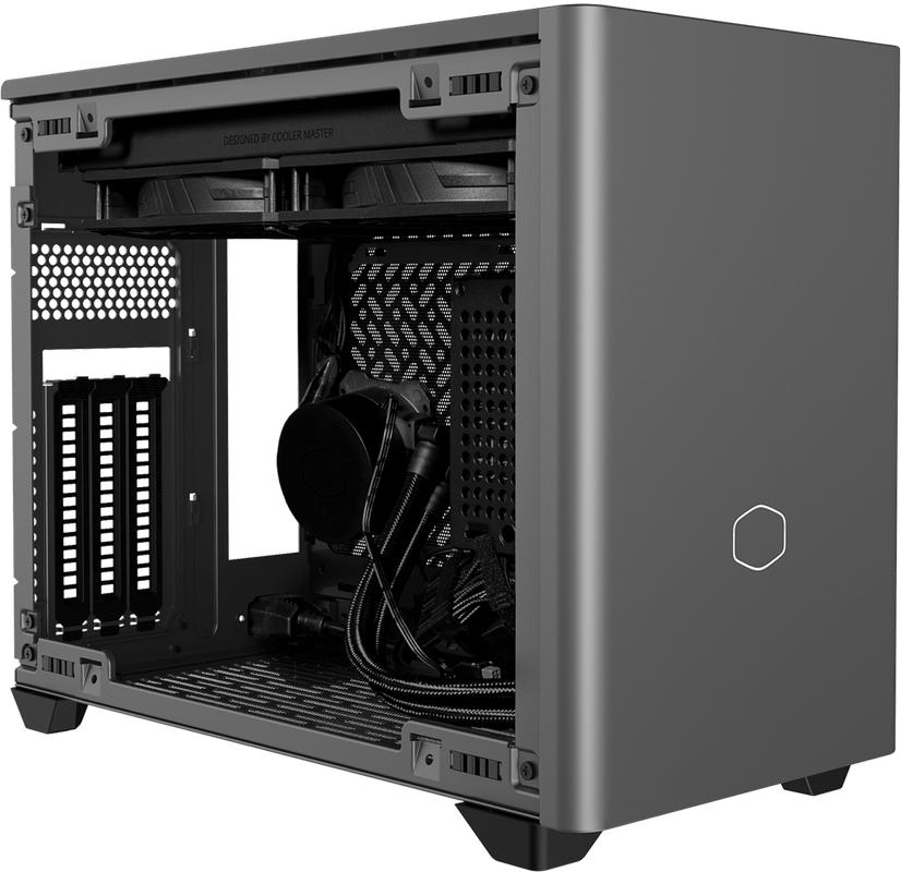 Tweedekans Cooler Master MasterBox NR200P Max Black Incl. 850W PSU & ingebouwde 280mm AiO Tweedekans Cooler Master MasterBox NR200P Max Black Incl. 850W PSU & ingebouwde 280mm AiO